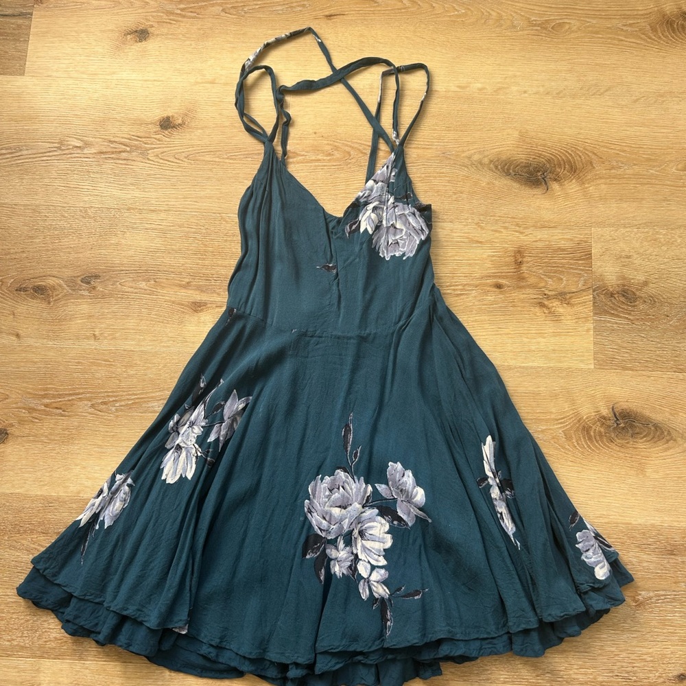 Kimchi Blue Teal Floral Dress